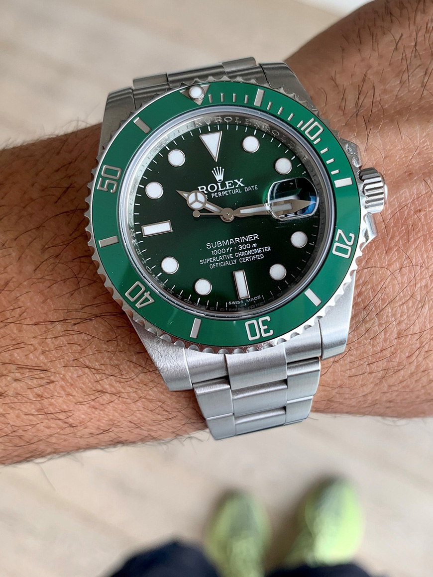 Rolex Submariner Hulk 116610LV for £27,500 for sale from a Trusted